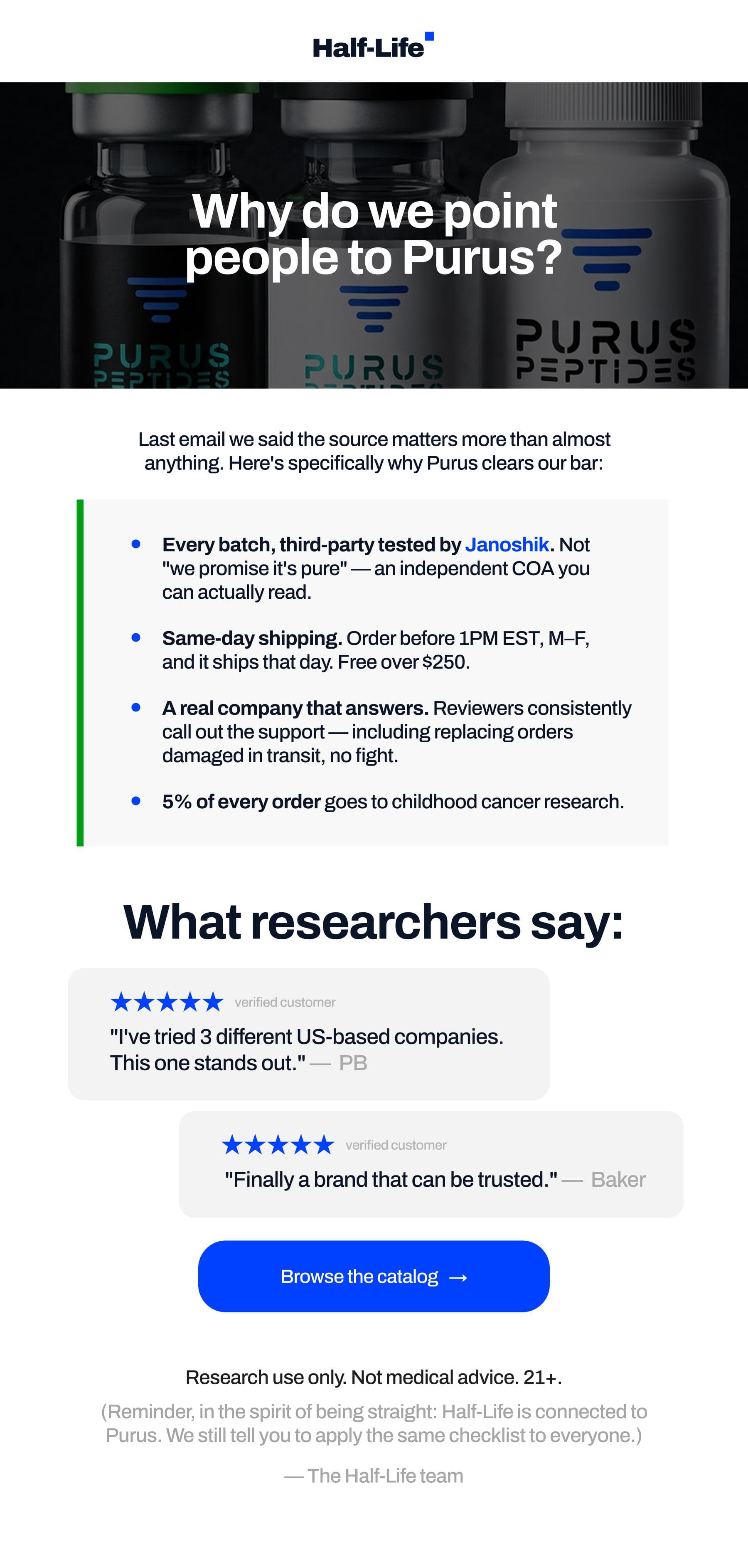 Longevity brand — Partner recommendation