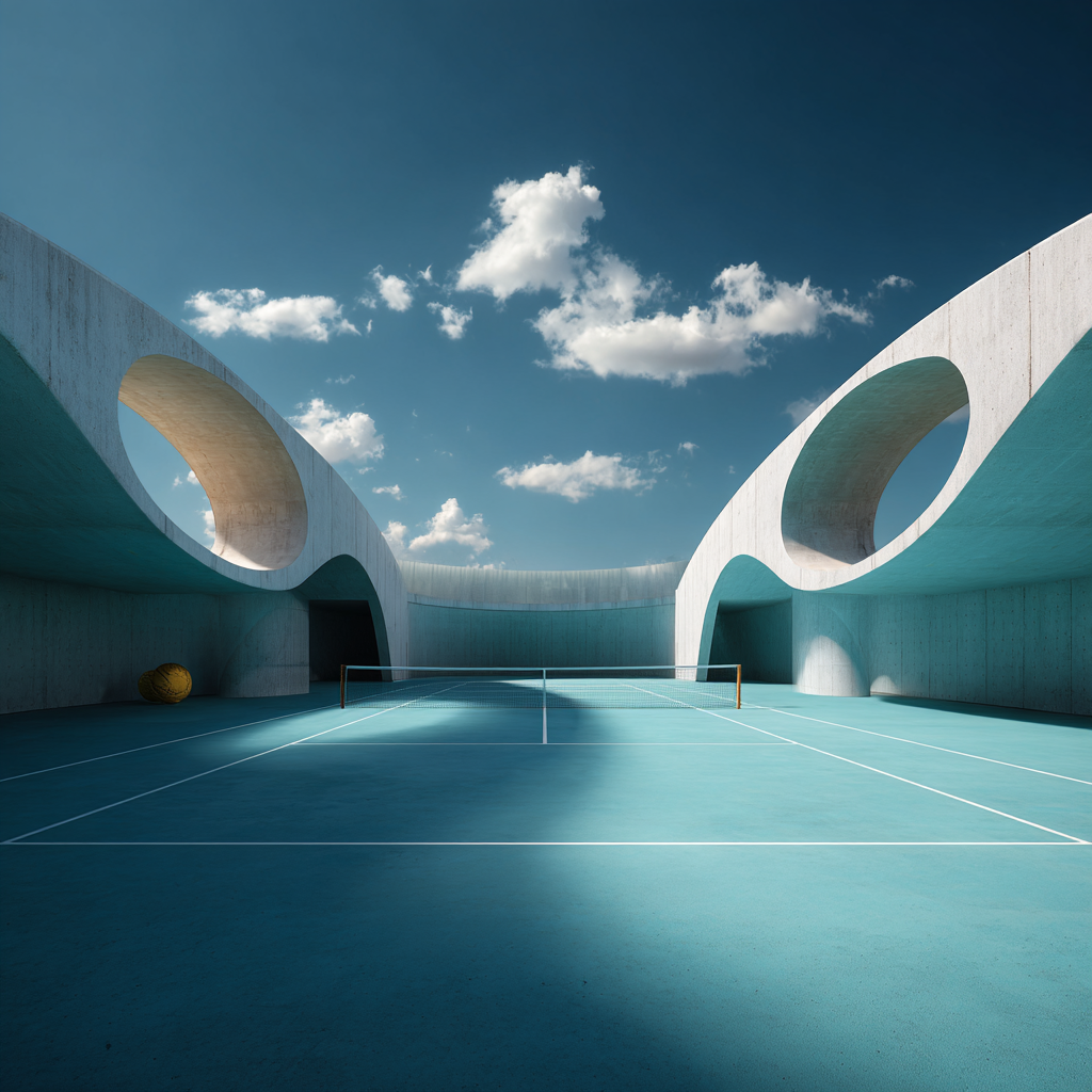 Midjourney — architectural court render