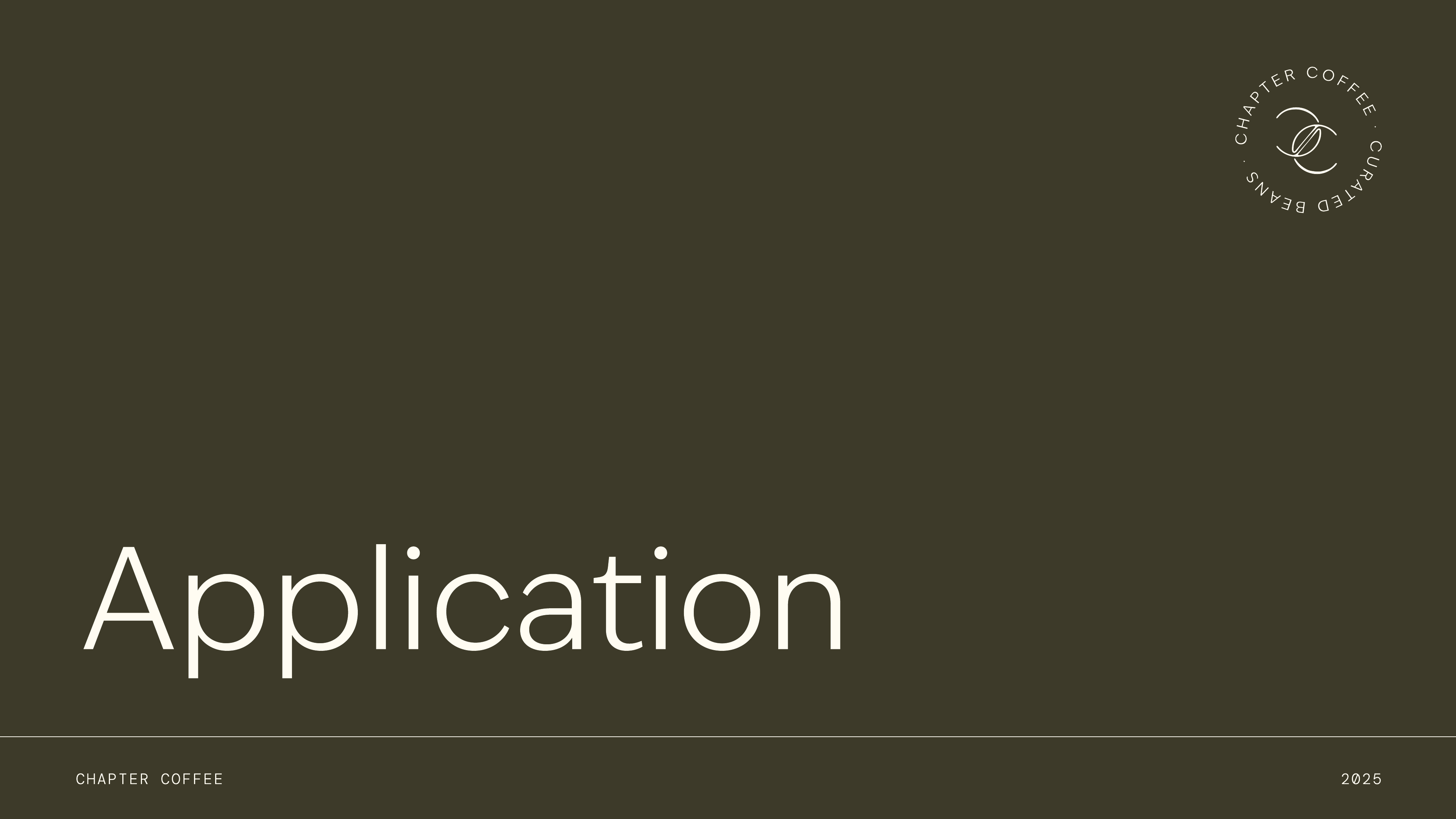 Chapter Coffee — Application